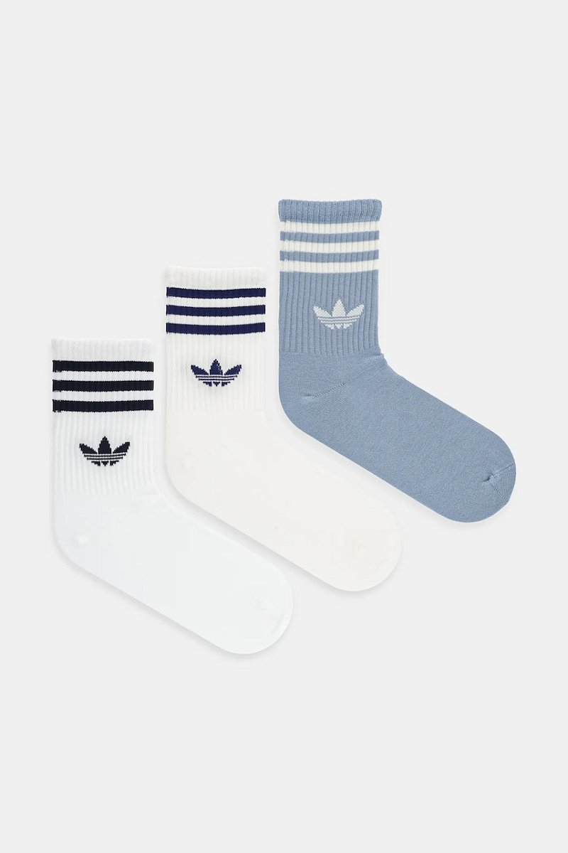 Ponožky adidas Originals 3-Stripes 3-pack bílá barva, JV7406