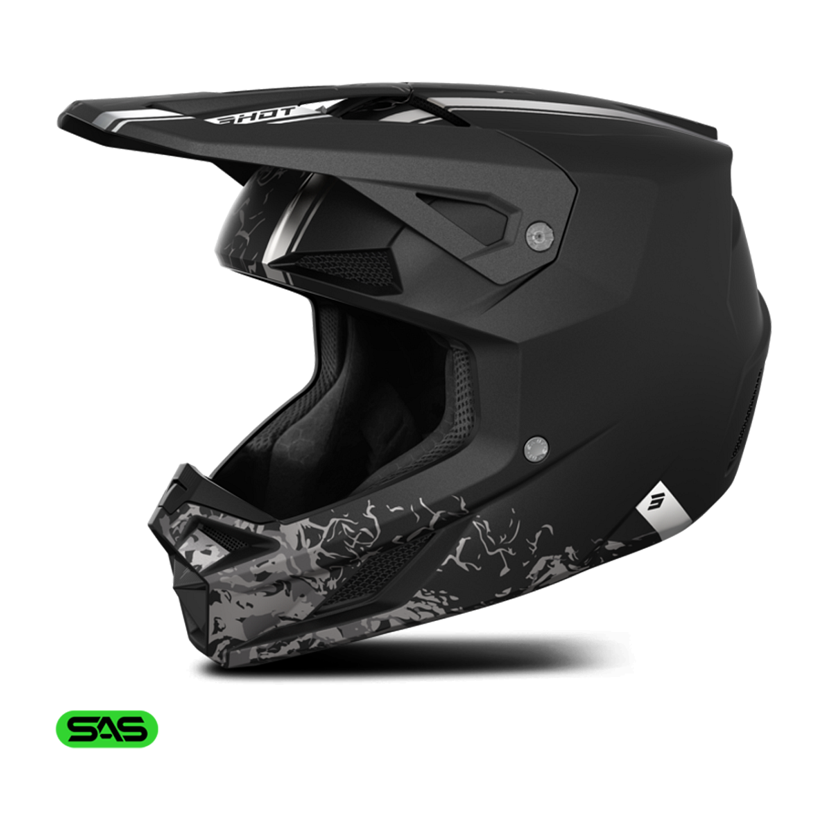 Přilba MX Shot Speed Bojová Černá MatnáM