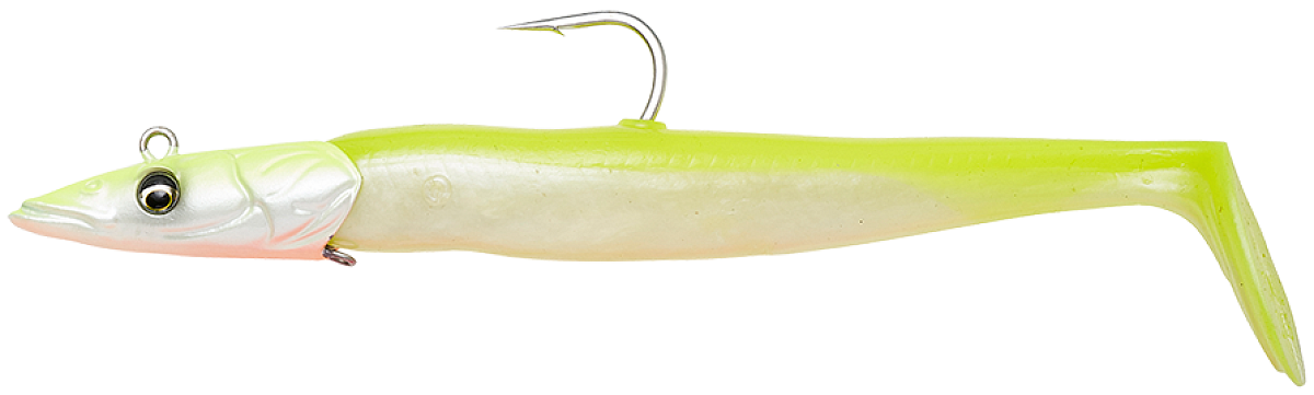 Savage gear gumová nástraha sandeel v2 sinking lemon back 2+1 - 18 cm 86 g