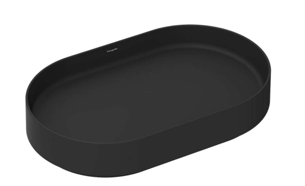 Hansgrohe Xuniva Evo U - Umyvadlo na desku, 65x40 cm, bez přepadu, bez otvoru pro baterii, matná černá 60325670
